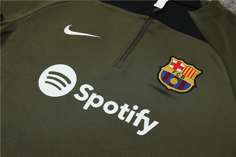 B.A.R.S.A 23-24 Kids Long Sleeve Training Set Olive Drab - SOCCERDEALSHOP