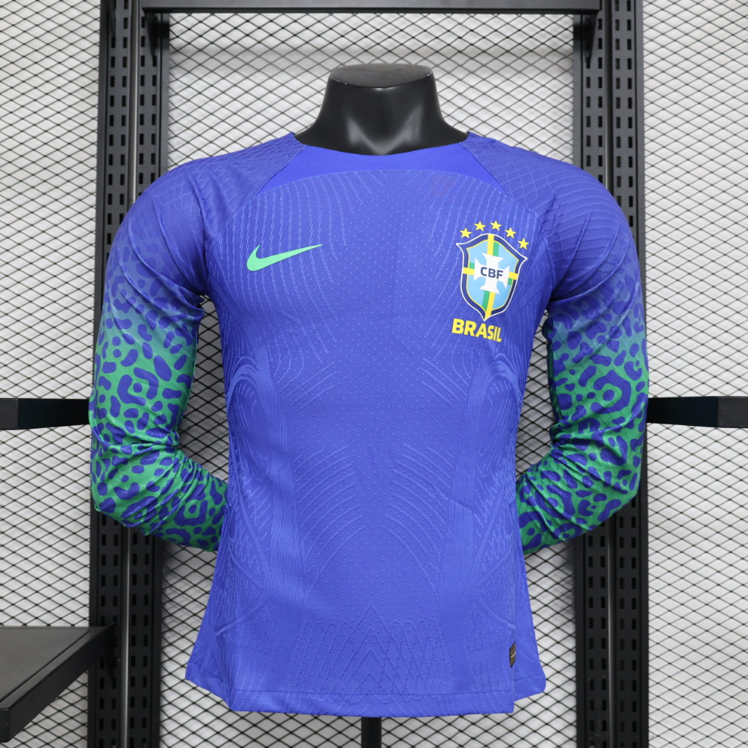 Brazil 22-23 Away Long Sleeve Jersey - Player Version - SOCCERDEALSHOP