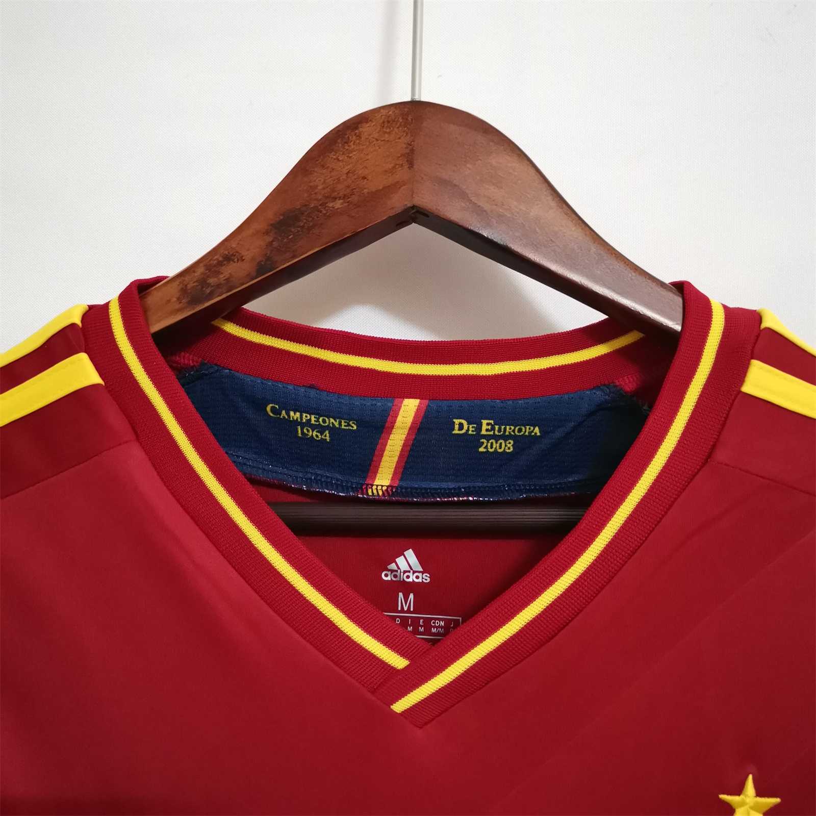 Retro Spain 2012 Home Stadium Jersey - SOCCERDEALSHOP