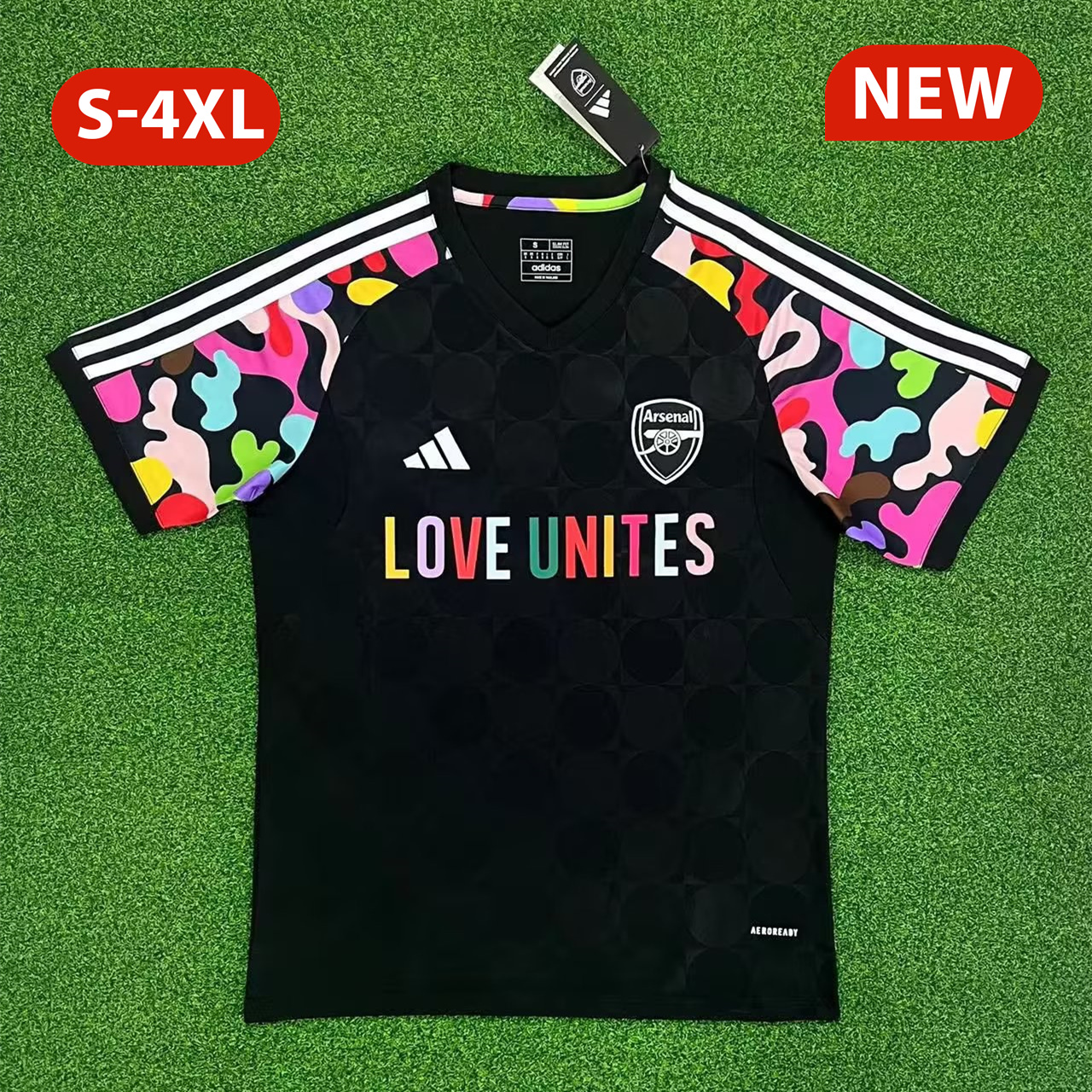 Arsenal 23-24 LOVE UNITES Pre-match Jersey - Fans Version - SOCCERDEALSHOP