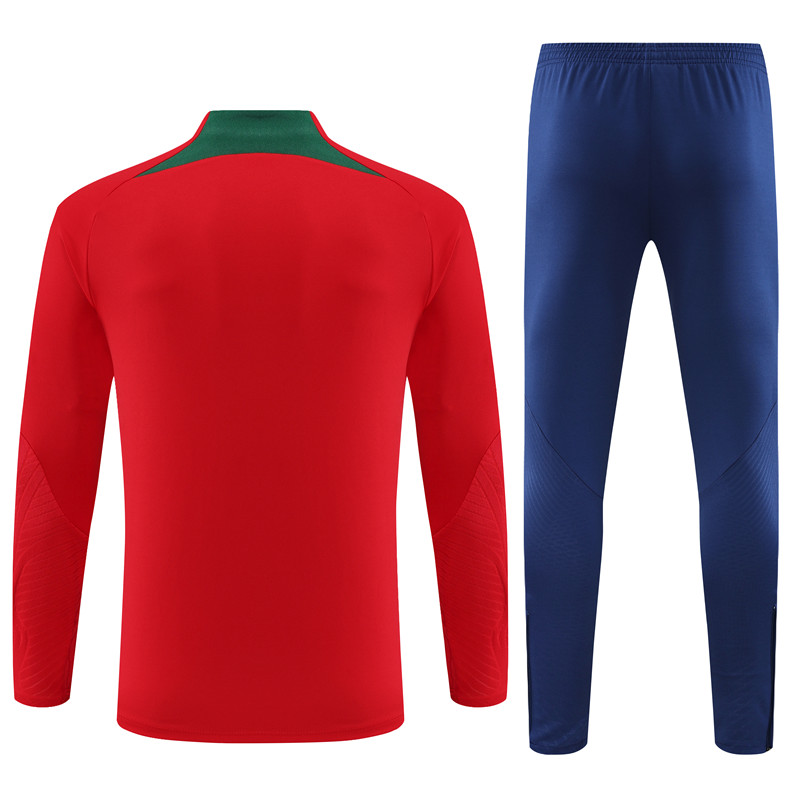 Portugal 23-24 Long Sleeve Training Set -Red - SOCCERDEALSHOP