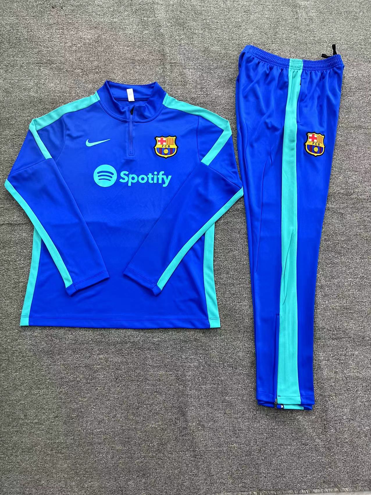 B.A.R.S.A 23-24 Kids Long Sleeve Training Set Blue - SOCCERDEALSHOP
