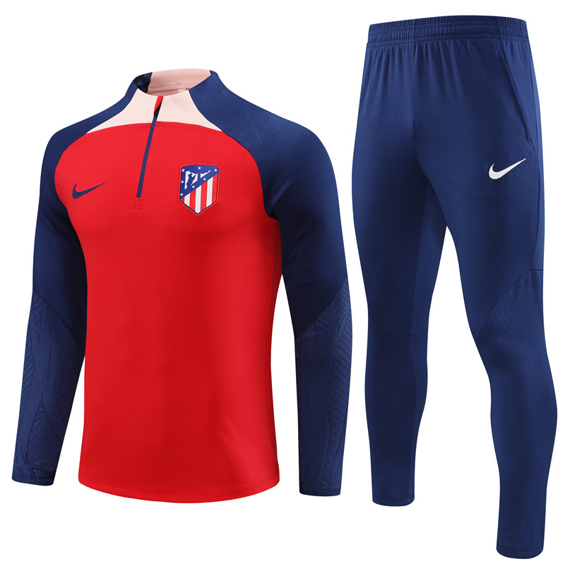 Atletico Madrid 23-24 Kids Long Sleeve Training Set Red - SOCCERDEALSHOP