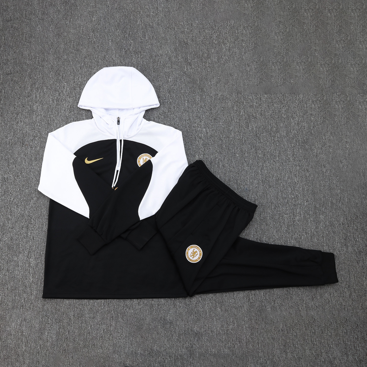 Che 23-24 Men's Training Hoodie + Pants - Black - SOCCERDEALSHOP