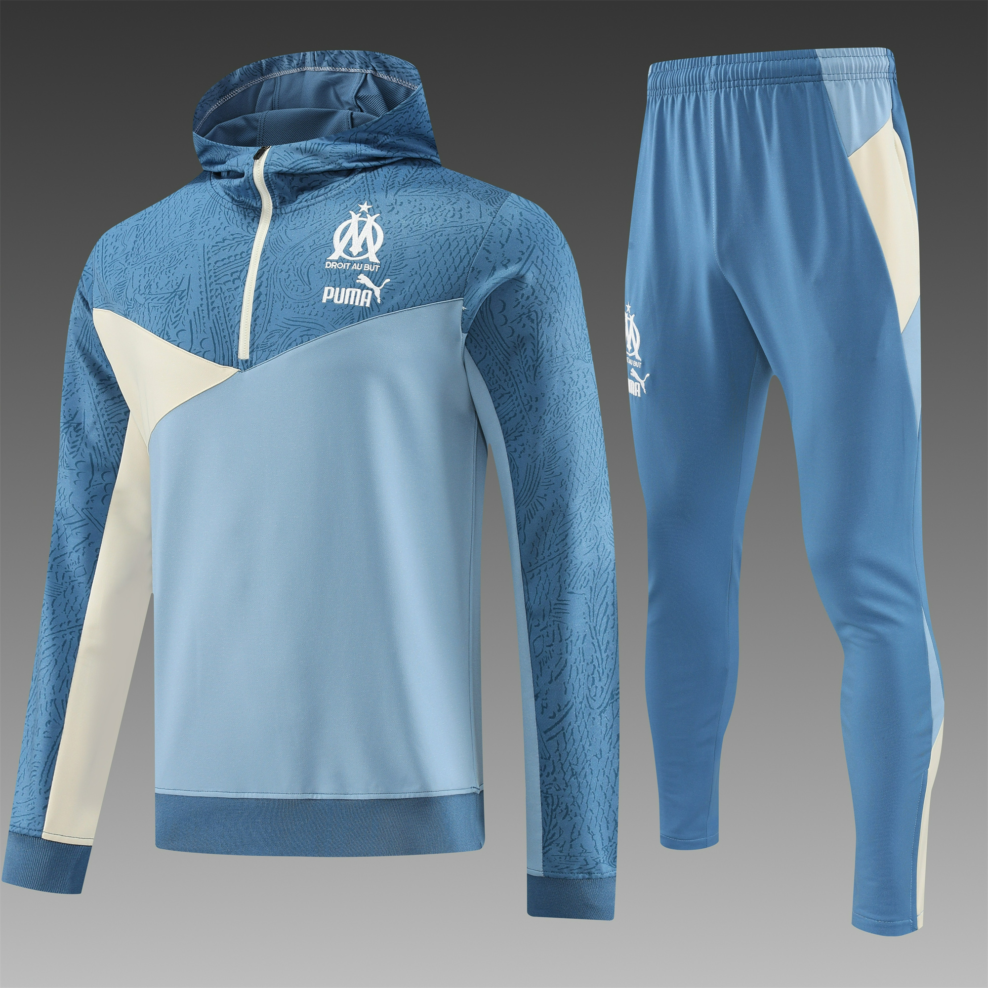 Marseille 23-24 Men's Training Hoodie + Pants - SOCCERDEALSHOP