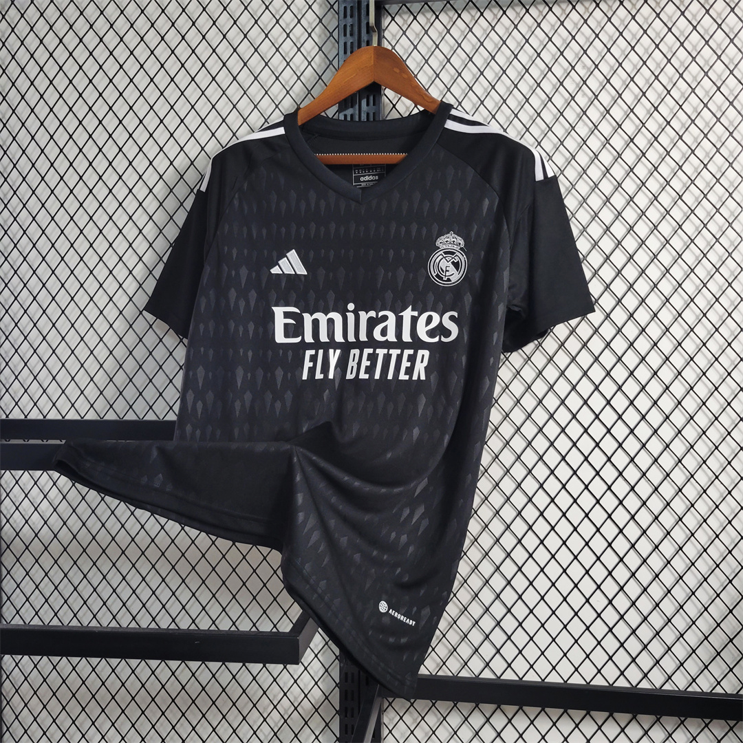 Real Madrid 23-24 Black Goalkeeper Jersey - Fans Version - SOCCERDEALSHOP