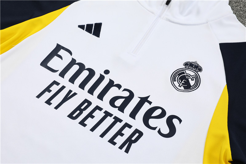 Real Madrid 23-24 Long Sleeve Training Set -White - SOCCERDEALSHOP