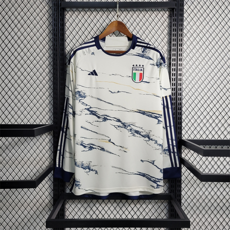 Italy 23-24 Away Long Sleeve Jersey - Fans Version - SOCCERDEALSHOP