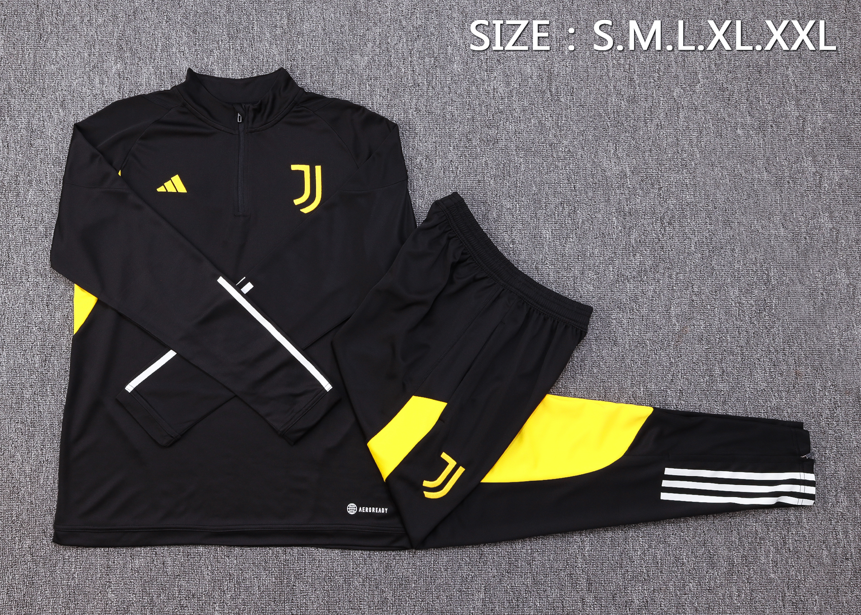 Juventus 23-24 Long Sleeve Training Set -Black - SOCCERDEALSHOP