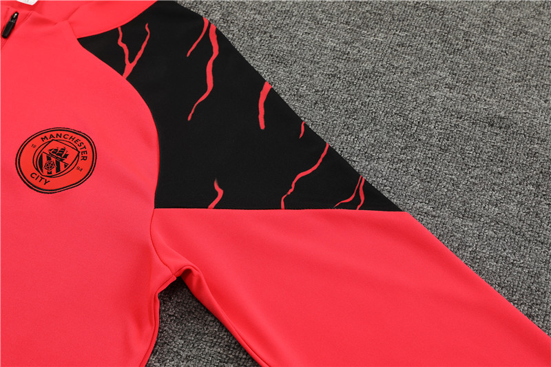 Manchester City 23-24 Long Sleeve Training Set - Orange Red - SOCCERDEALSHOP