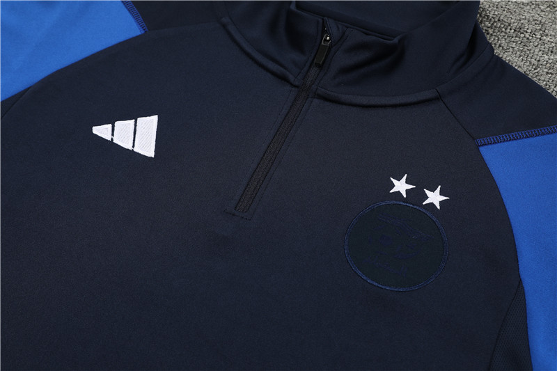 Algeria 23-24 Long Sleeve Training Set -Black and Blue - SOCCERDEALSHOP