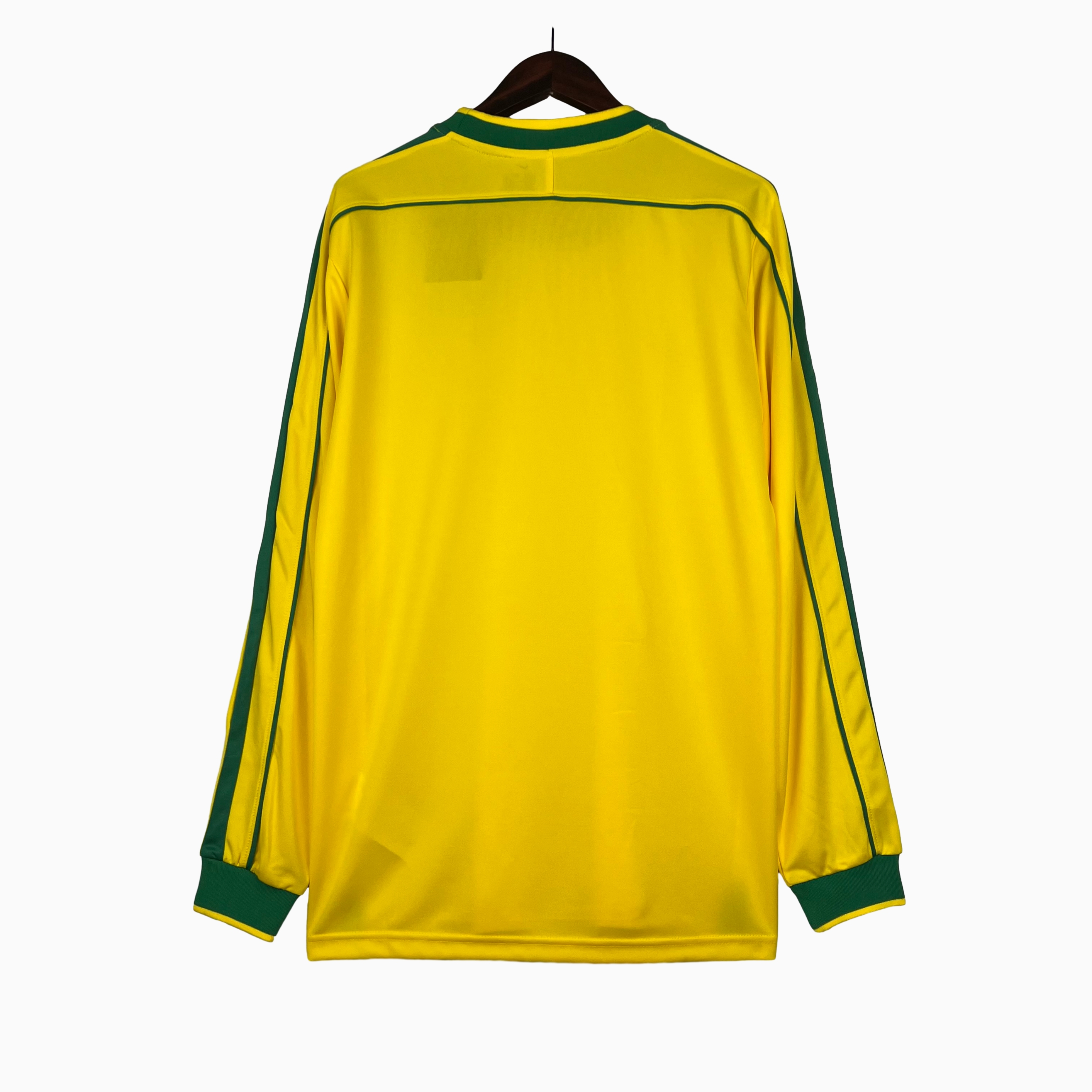 Retro Brazil 1998 Home Stadium Long Sleeve Jersey - SOCCERDEALSHOP