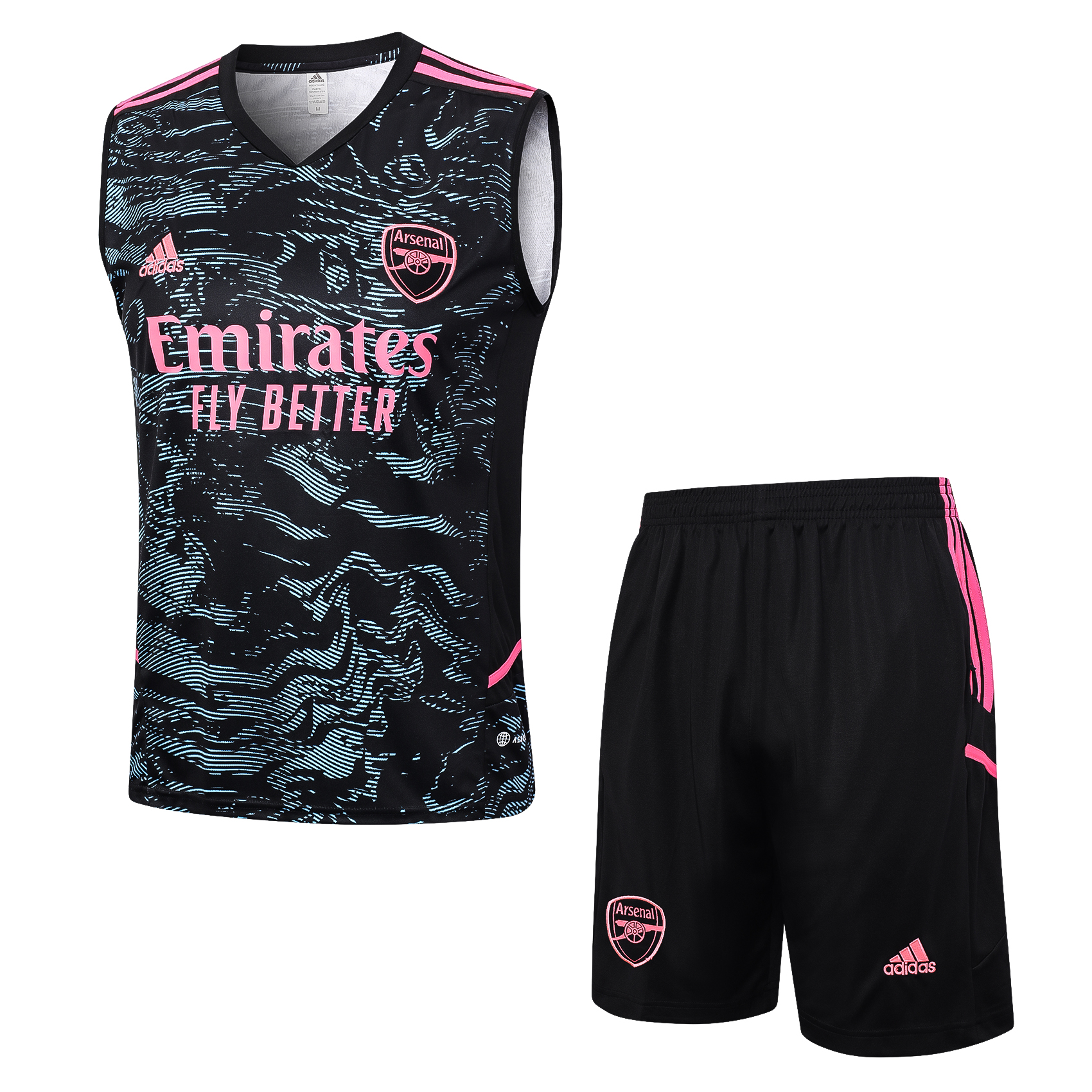Arsenal 23-24 New Black Training Vest Suit - SOCCERDEALSHOP
