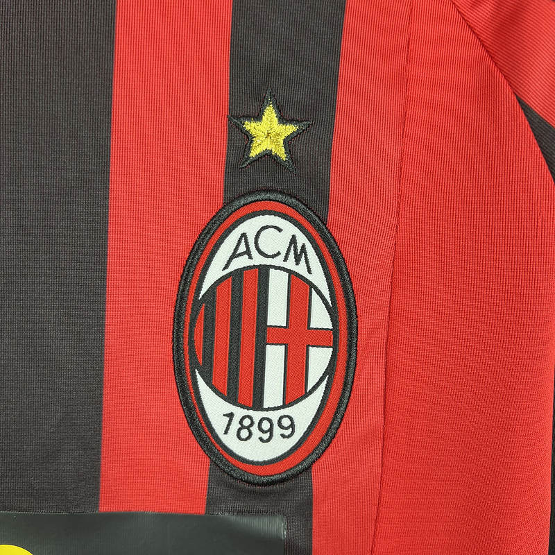 Retro AC Milan 2007-08 Home Long Sleeve Jersey - SOCCERDEALSHOP