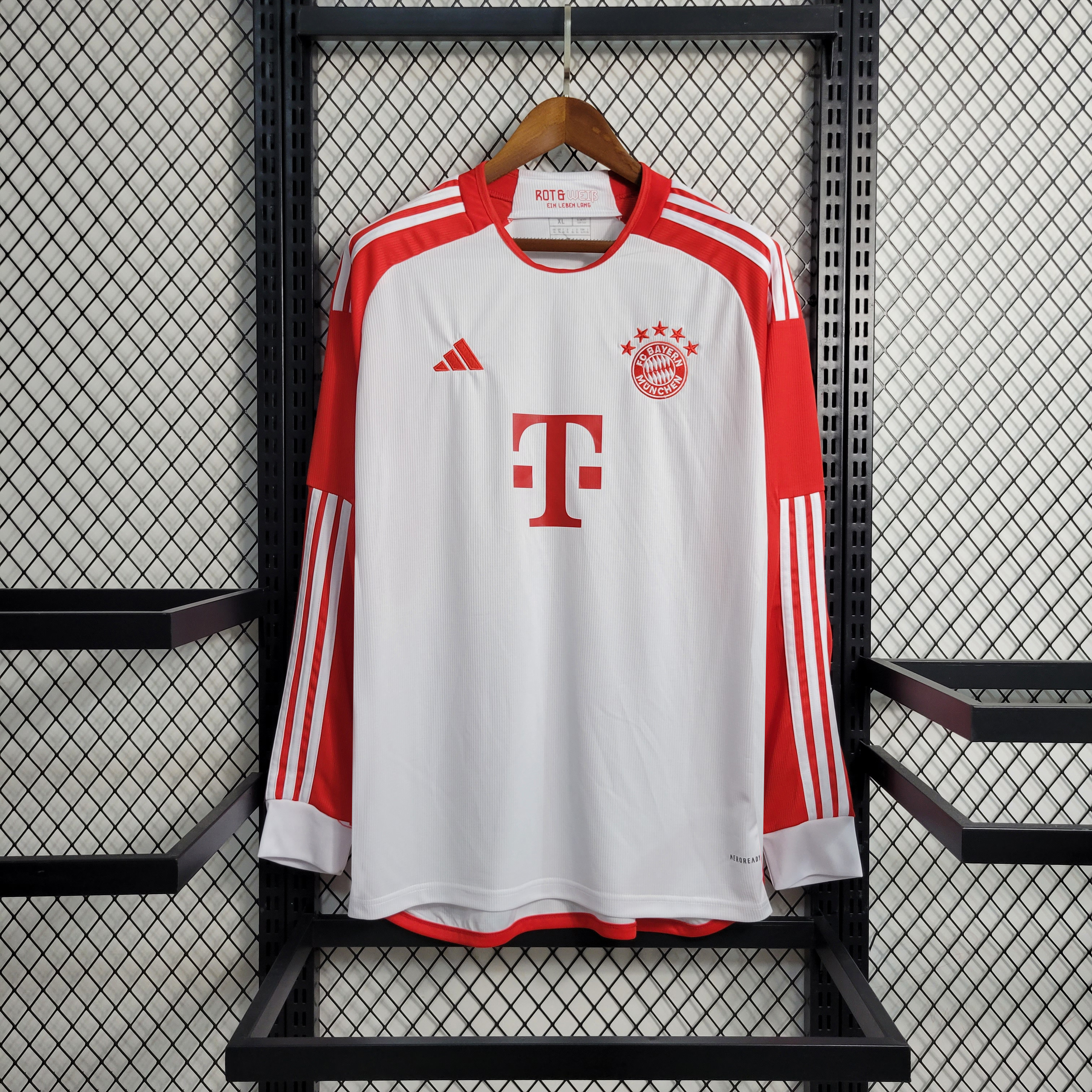 Bayern Munich 23-24 Home Long Sleeve Jersey - Fans Version - SOCCERDEALSHOP