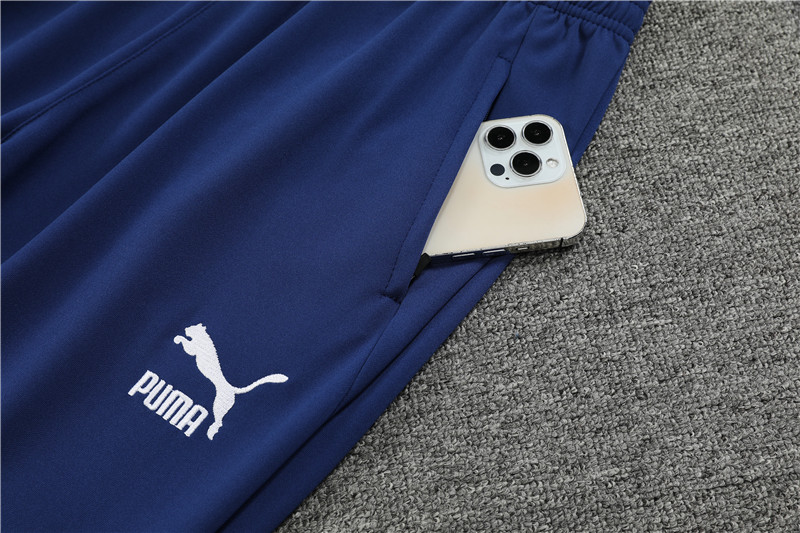 Marseille 23-24 Long Sleeve Training Set -Blue and White - SOCCERDEALSHOP