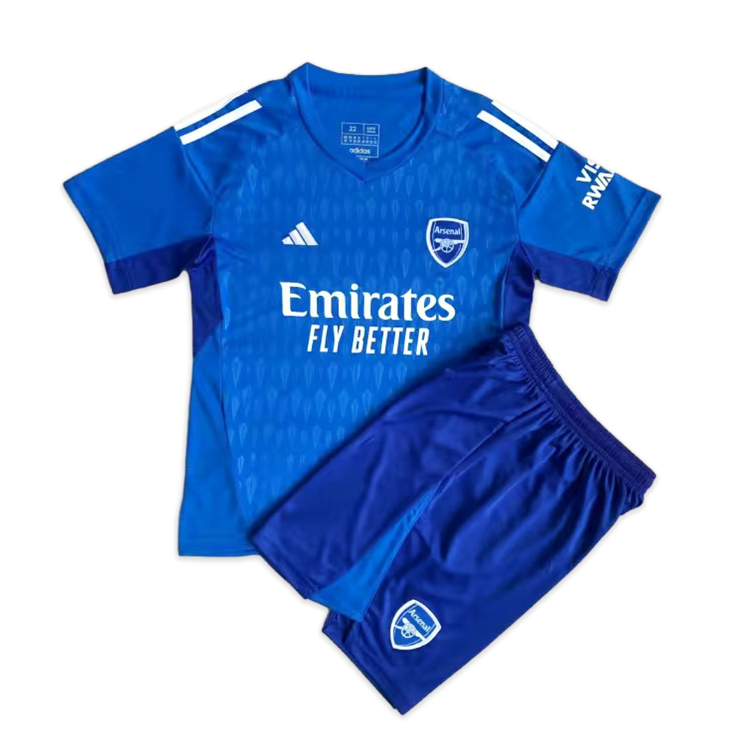 Arsenal 23-24 Blue Goalkeeper Men's Adult Jersey Set - Fans Version - SOCCERDEALSHOP