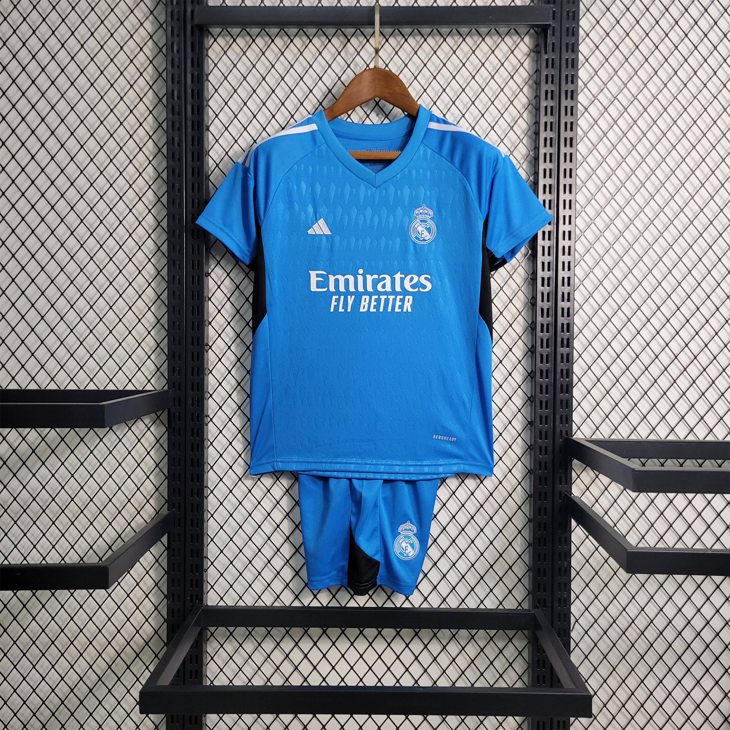 Real Madrid 23-24 Blue Goalkeeper Kids Kit - SOCCERDEALSHOP