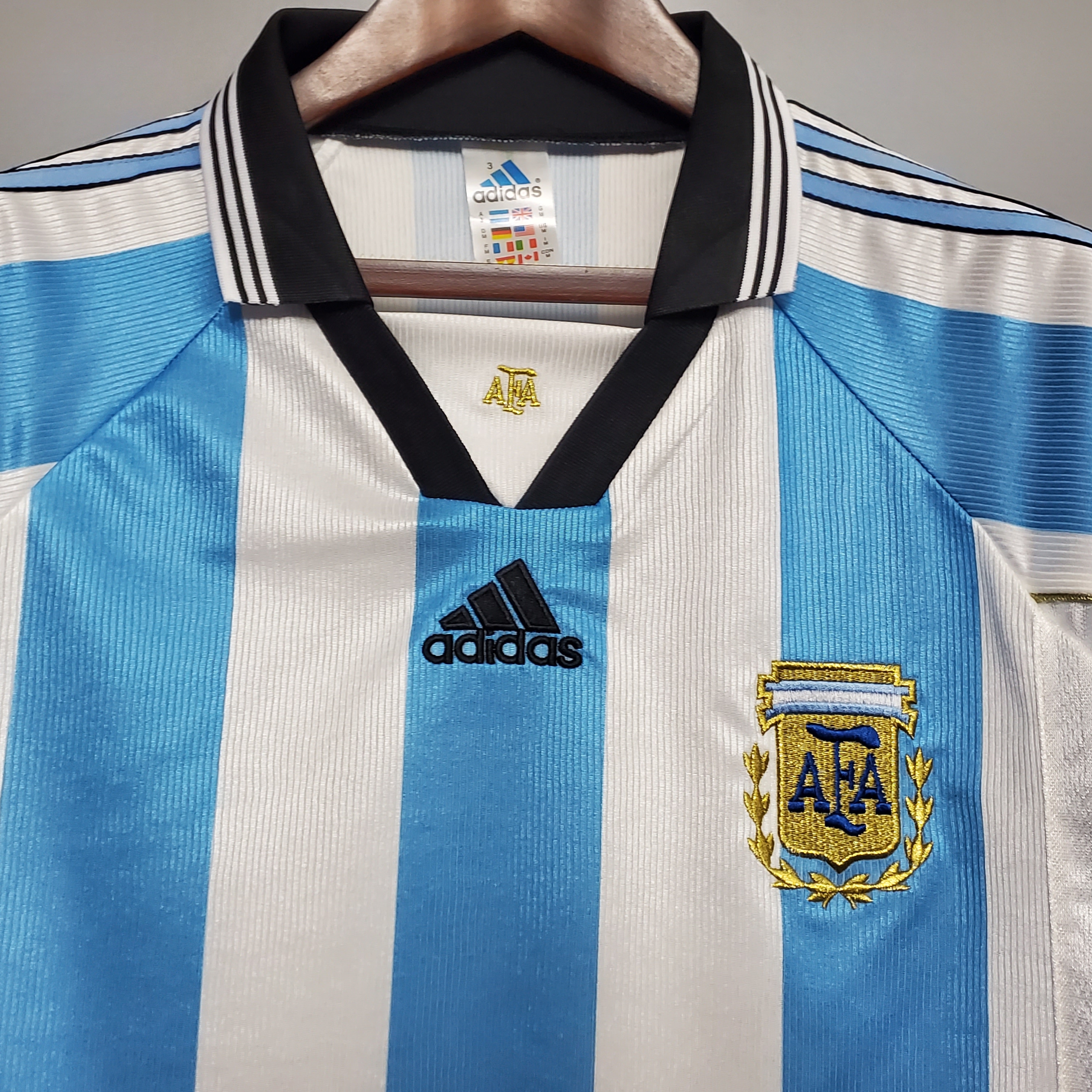 Retro Argentina 1998 Home Stadium Jersey - SOCCERDEALSHOP