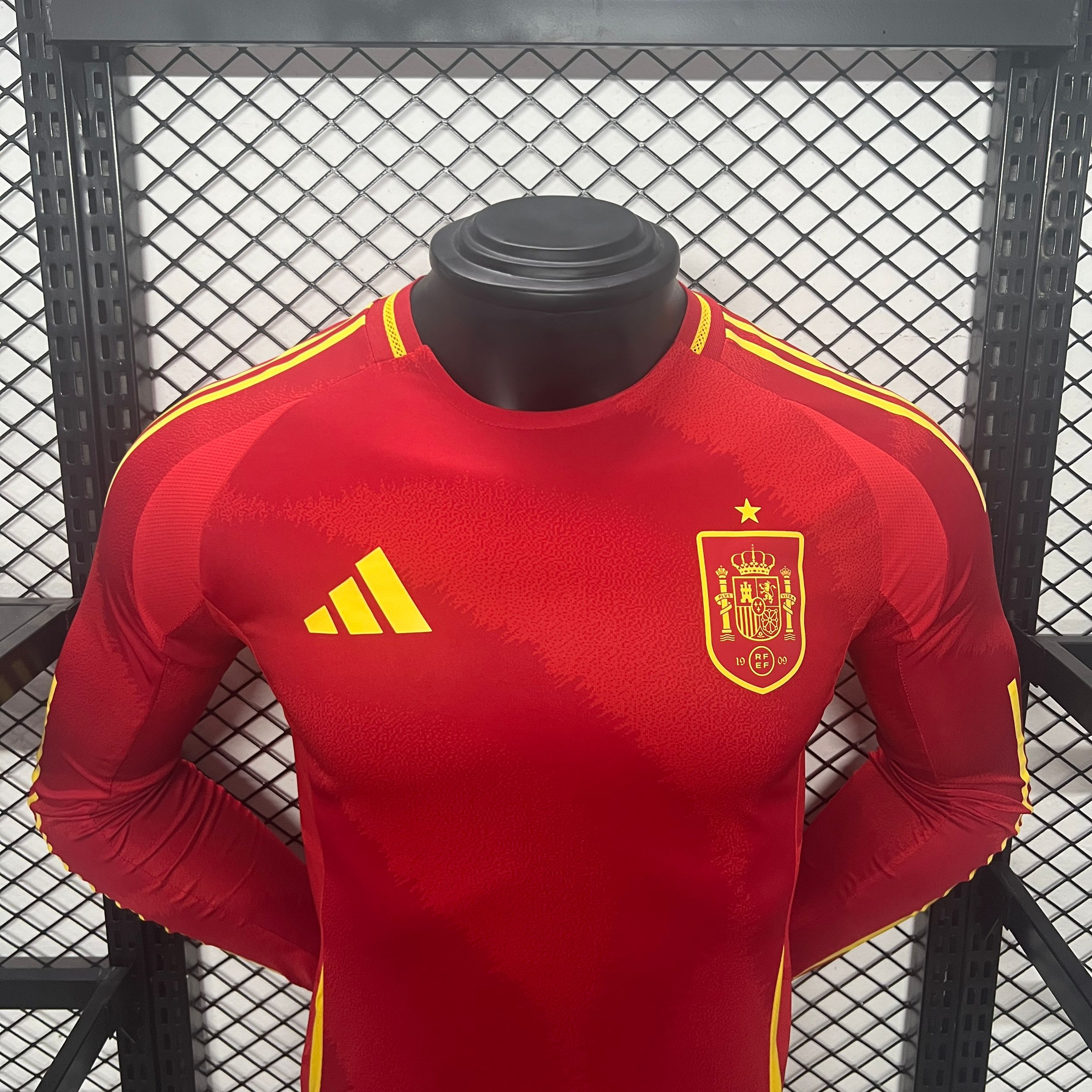 Spain 2024 Home Stadium Long Sleeve Jersey - Player Version - SOCCERDEALSHOP