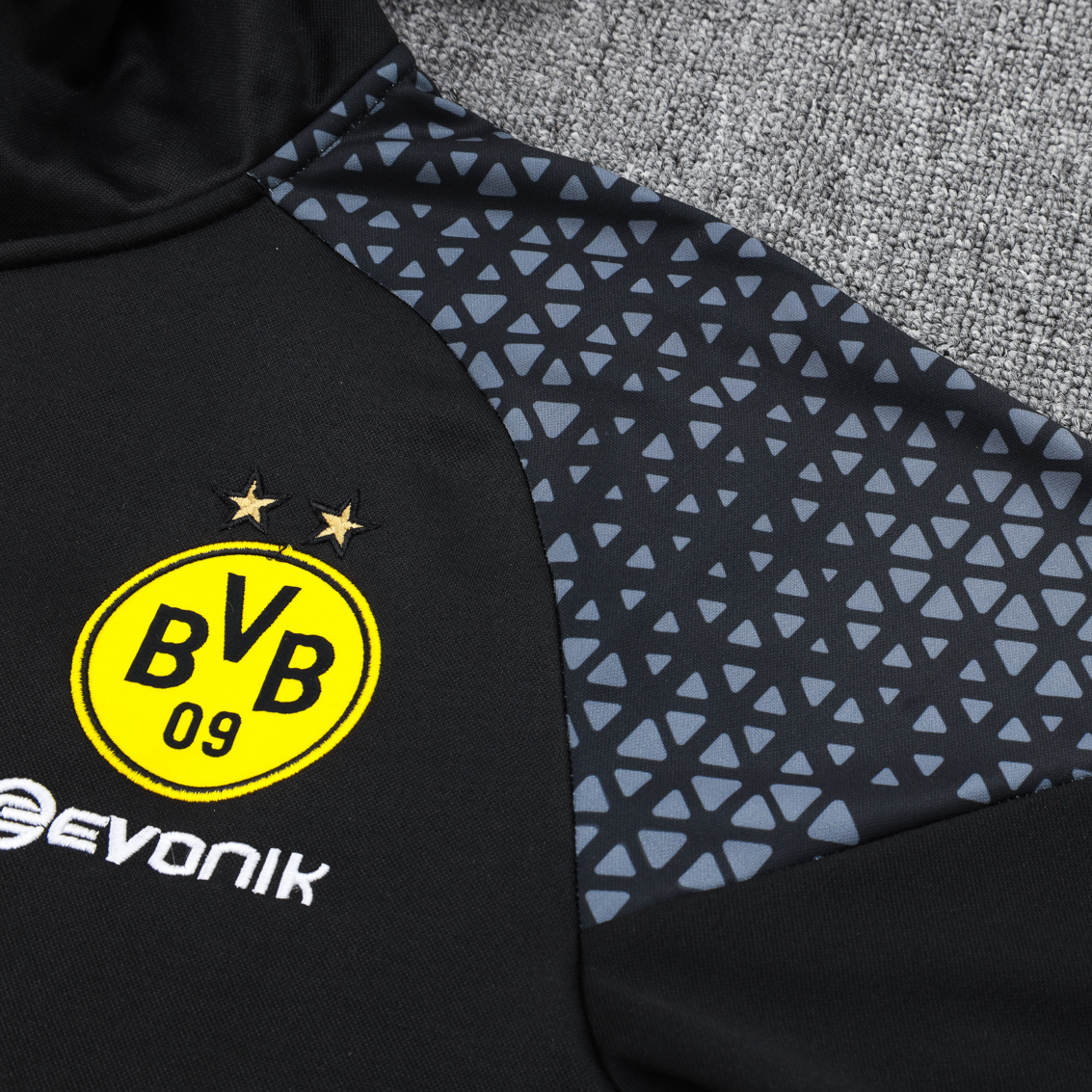 Dortmund 23-24 Men's Training Hoodie + Pants - Black - SOCCERDEALSHOP