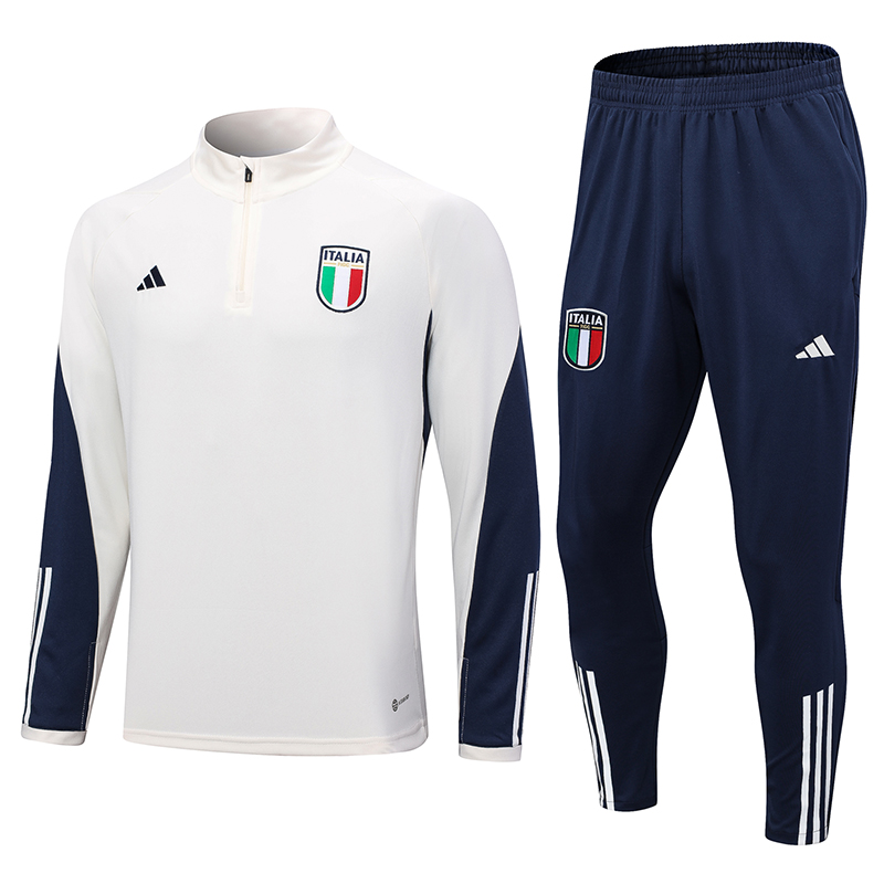 Italy 23-24 Long Sleeve Training Set -Off-White - SOCCERDEALSHOP