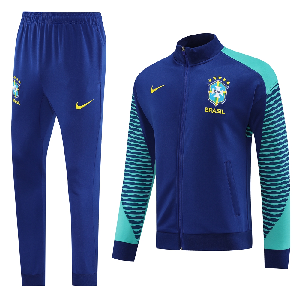 Brazil 23-24 Jacket Training Tracksuit - Blue - SOCCERDEALSHOP