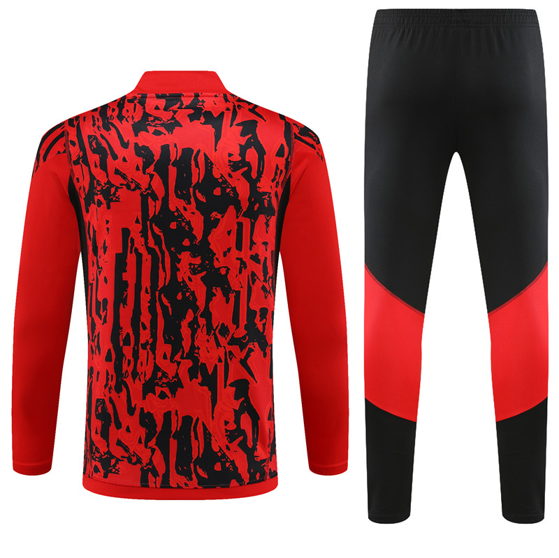 Manchester United 23-24 Long Sleeve Training Set -Red Camouflage - SOCCERDEALSHOP