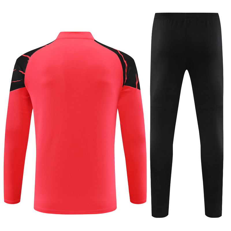 Manchester City 23-24 Long Sleeve Training Set - Orange Red - SOCCERDEALSHOP