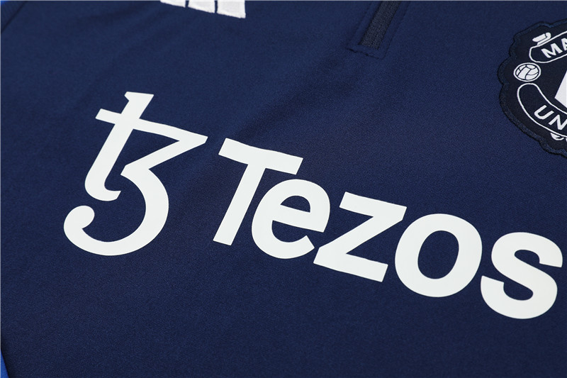 Manchester United 23-24 Kids Long Sleeve Training Set Blue - SOCCERDEALSHOP