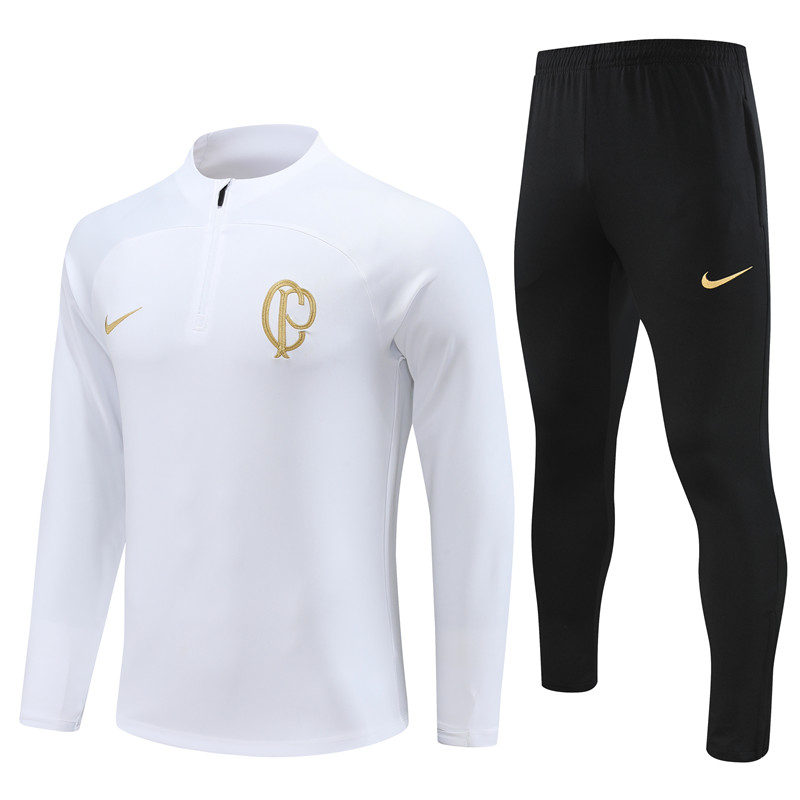 Sport Club Corinthians Paulista 23-24 Long Sleeve Training Set -White - SOCCERDEALSHOP