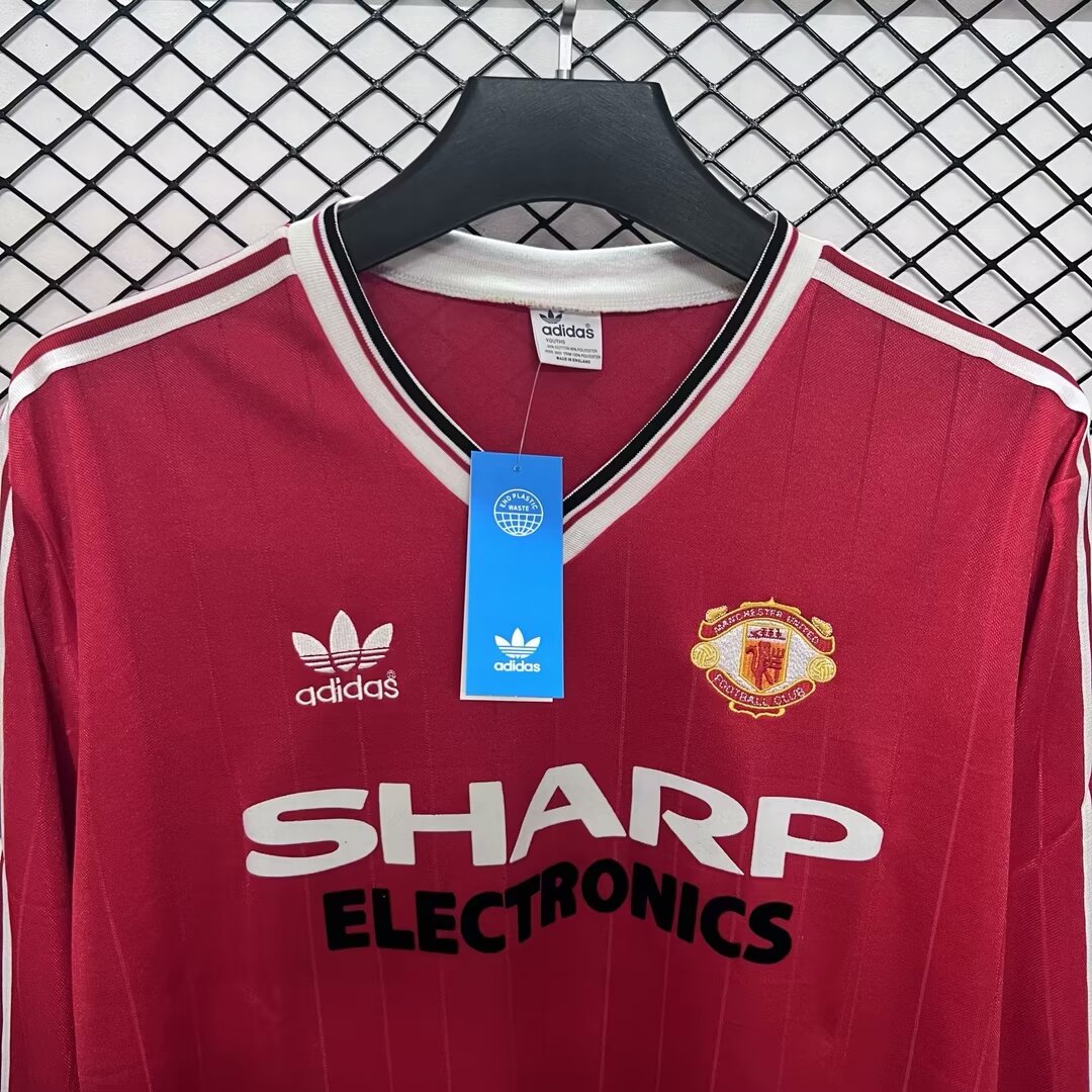 Manchester United Retro 82-83 Home Long Sleeve Jersey - SOCCERDEALSHOP