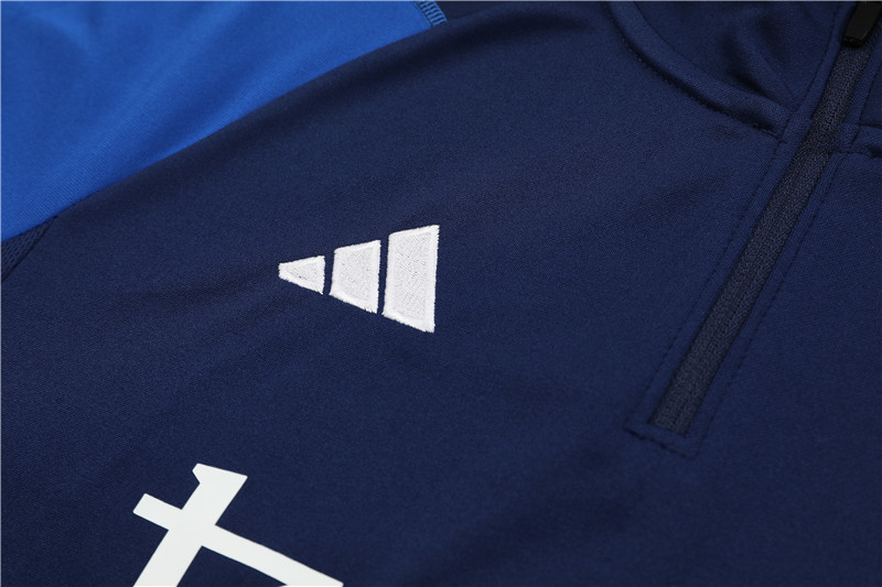 Manchester United 23-24 Kids Long Sleeve Training Set Blue - SOCCERDEALSHOP