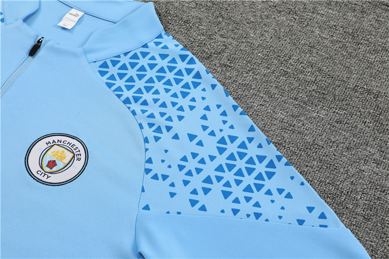 Manchester City 23-24 Long Sleeve Training Set -Light Blue - SOCCERDEALSHOP