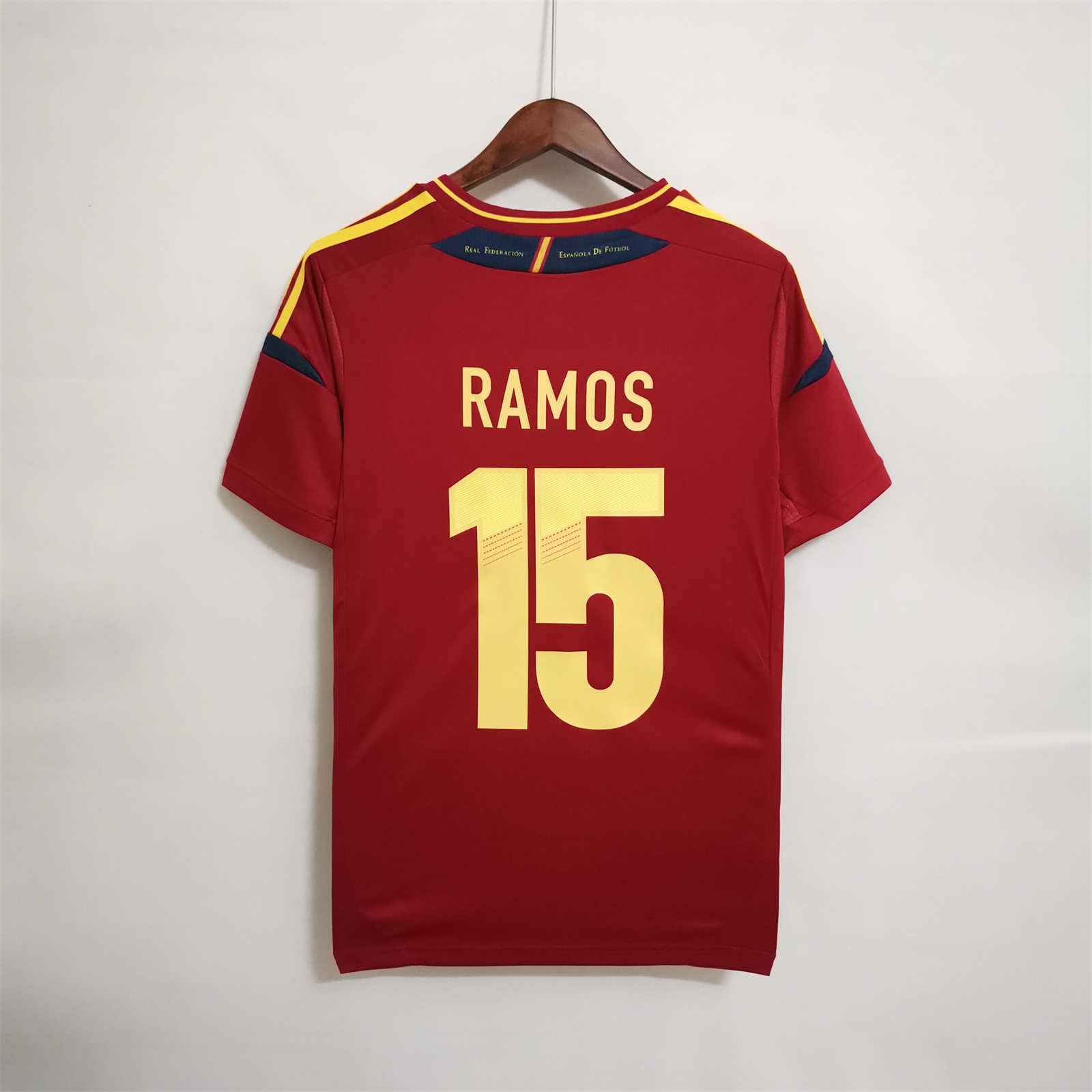 Retro Spain 2012 Home Stadium Jersey - SOCCERDEALSHOP