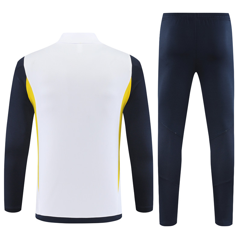 Real Madrid 23-24 Long Sleeve Training Set -White - SOCCERDEALSHOP