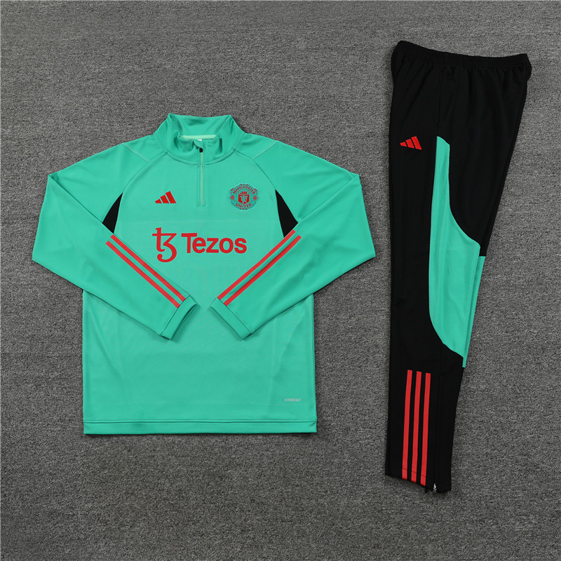 Manchester United 23-24 Long Sleeve Training Set -Green - SOCCERDEALSHOP
