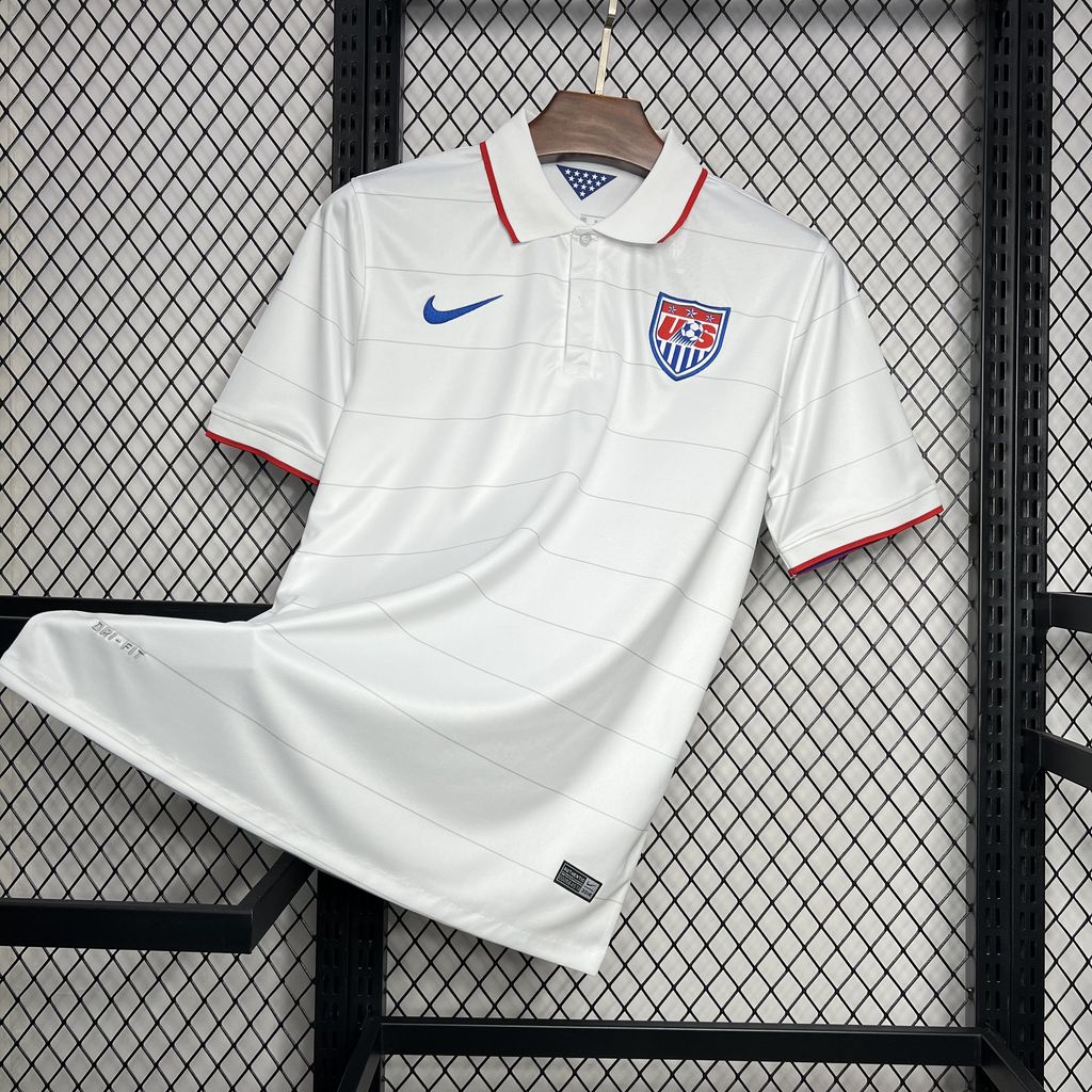 Retro United States USA 2014 Home Stadium Jersey - SOCCERDEALSHOP