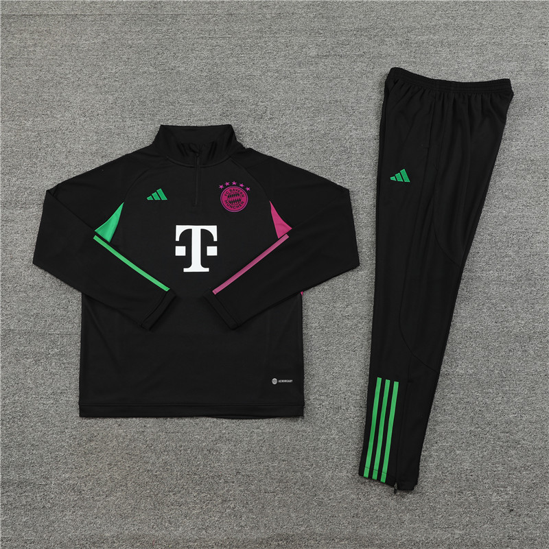 Bayern Munich 23-24 Long Sleeve Training Set -Black - SOCCERDEALSHOP
