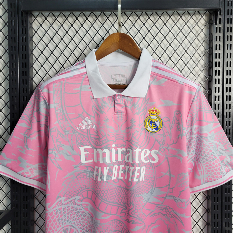 23/24 Real Madrid Dragon Pink Jersey - Fans Version - SOCCERDEALSHOP