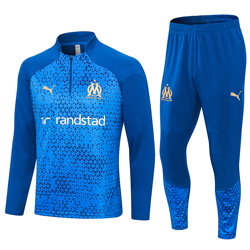 Marseille 23-24 Long Sleeve Training Set -Blue - SOCCERDEALSHOP