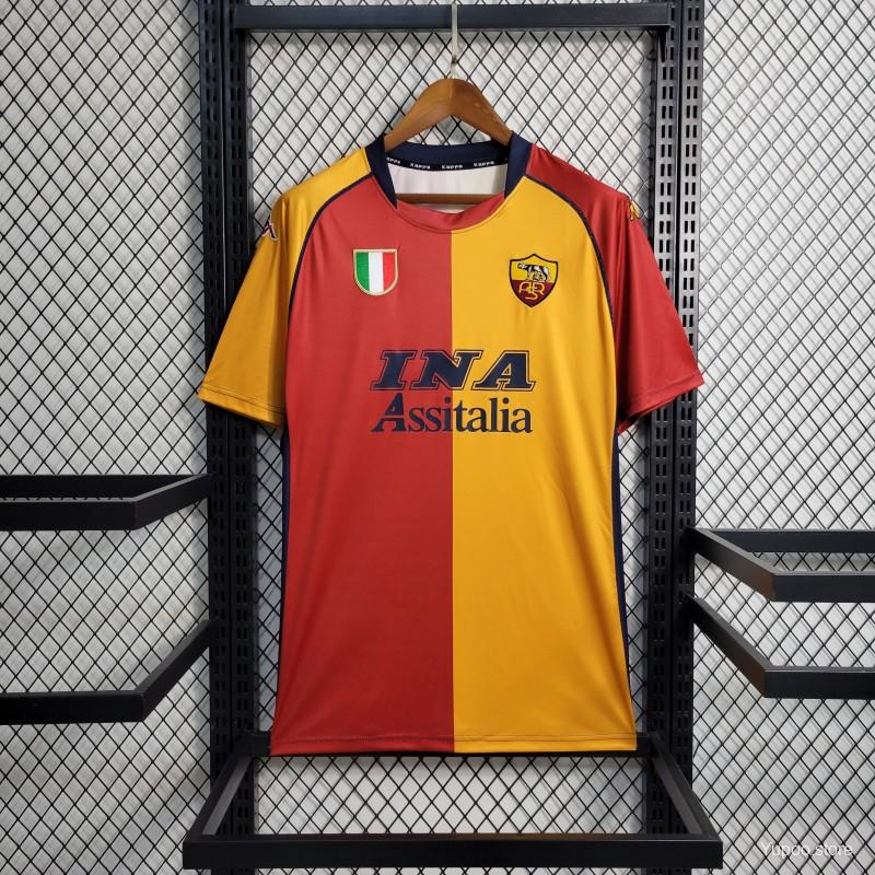 Retro Roma 2001-02 European Home Jersey - SOCCERDEALSHOP