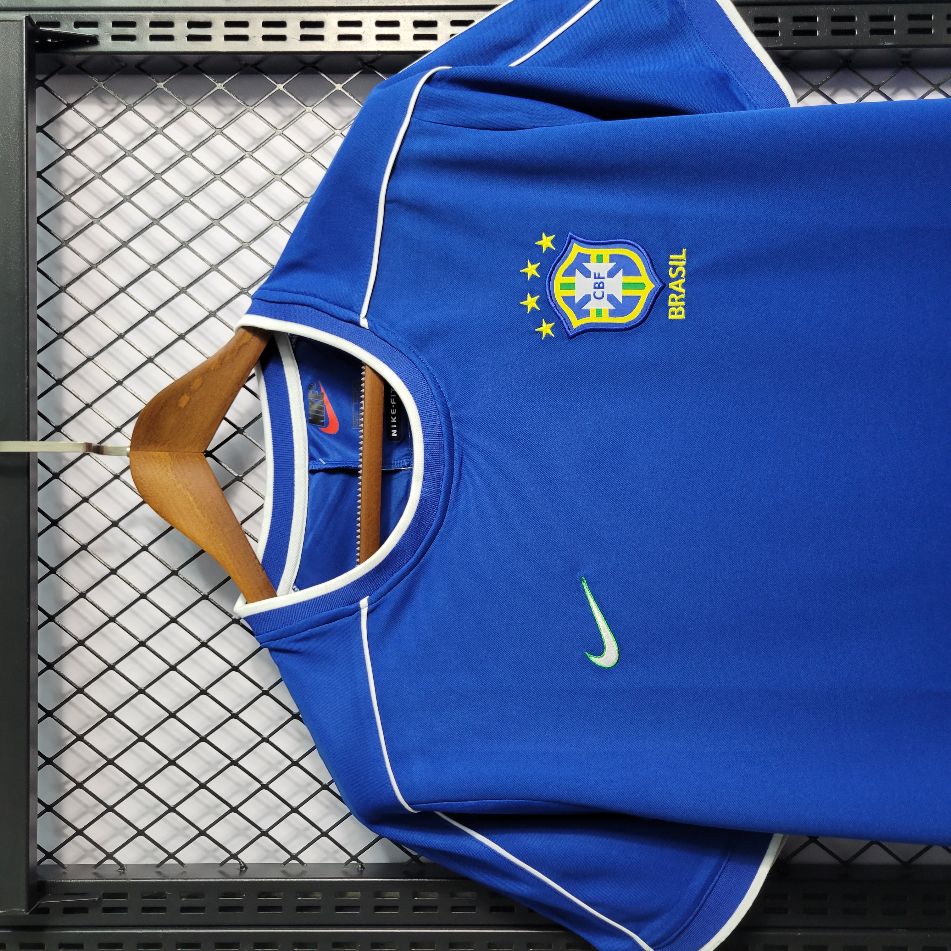 Retro Brazil 1998 Away Stadium Jersey - SOCCERDEALSHOP