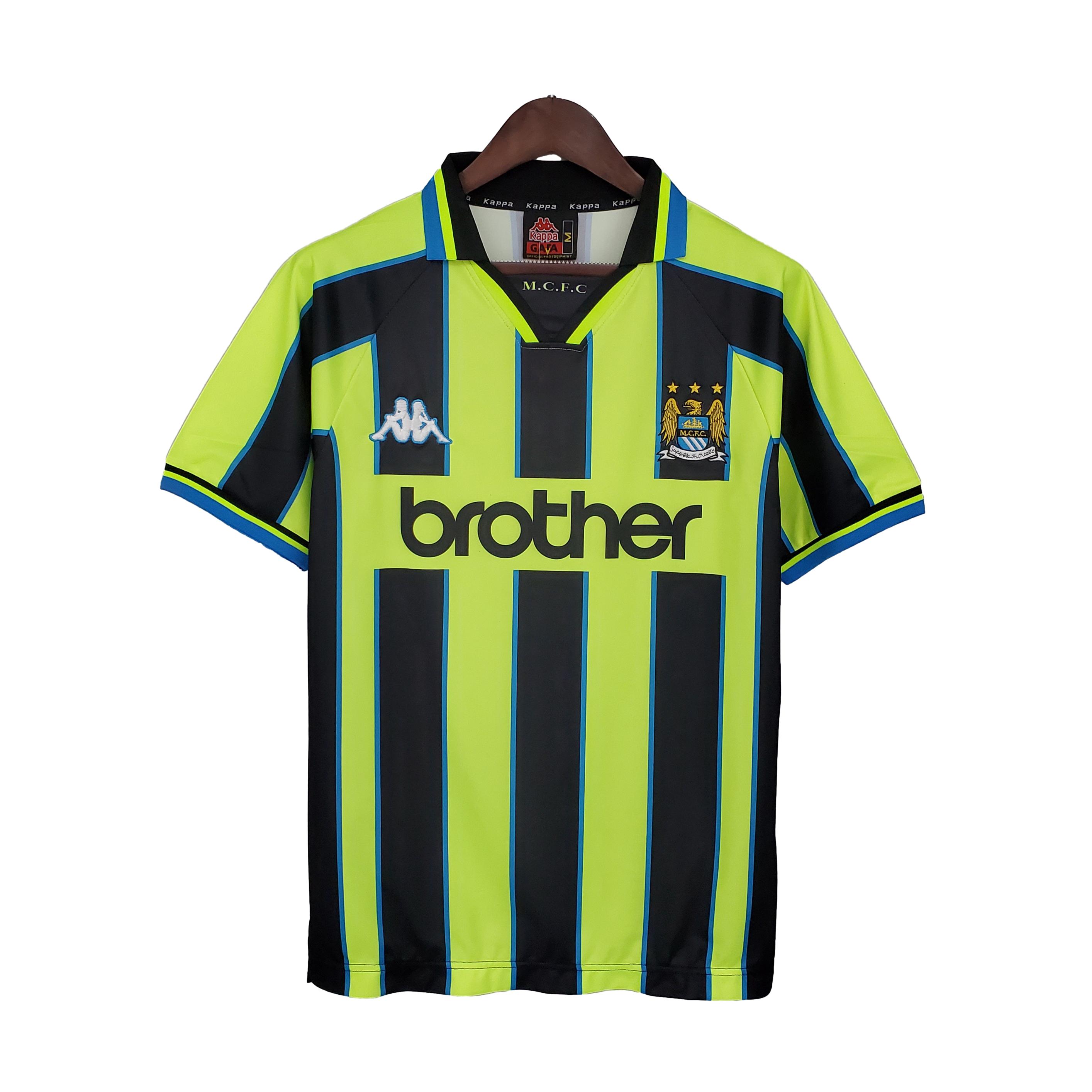 Retro Manchester City 1998-99 Away Stadium Jersey - SOCCERDEALSHOP