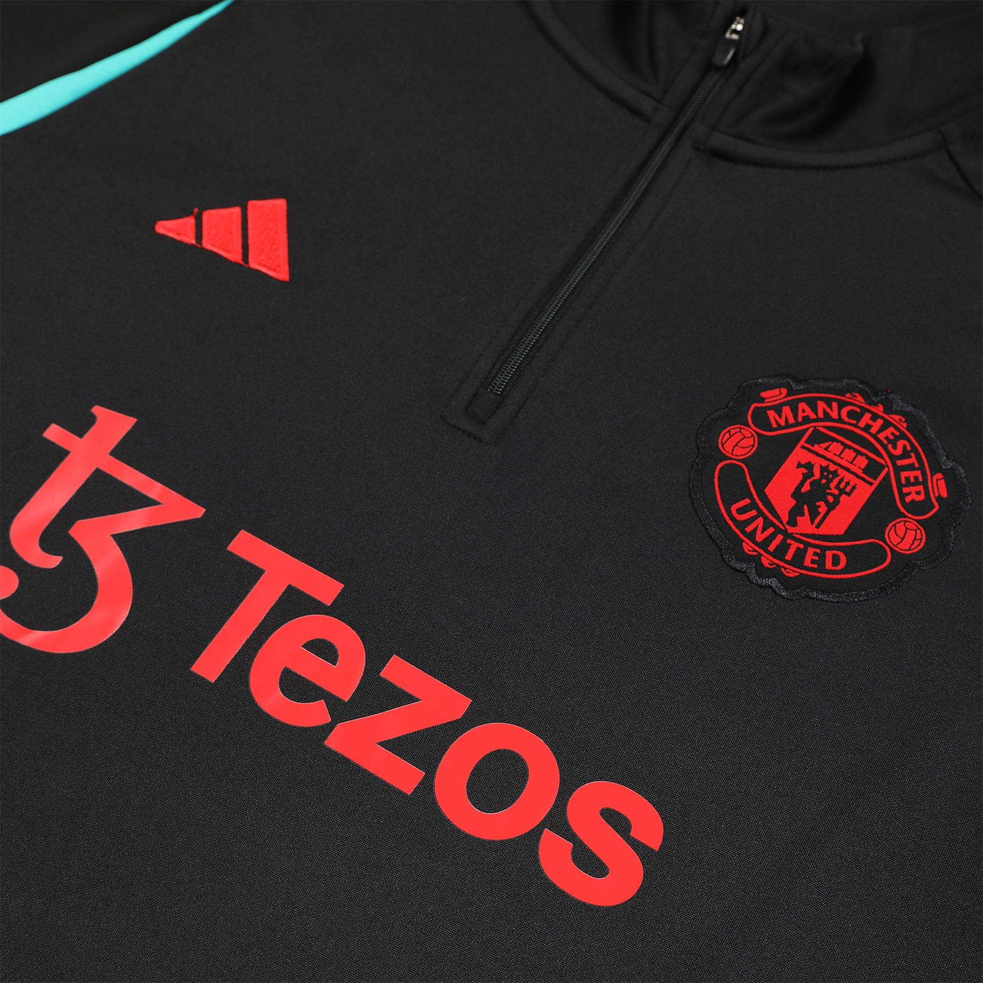 Manchester United 23-24 Long Sleeve Training Set Black - SOCCERDEALSHOP