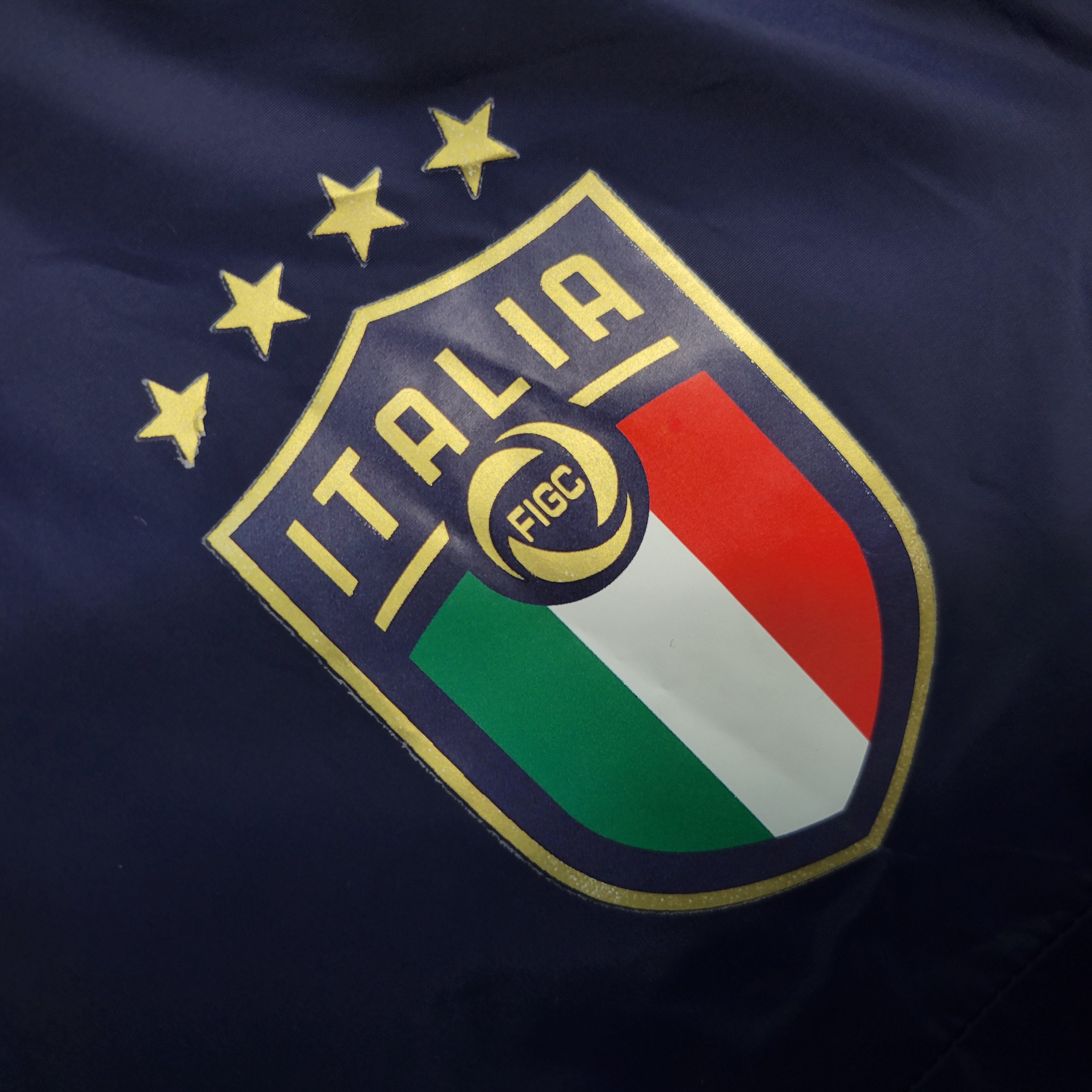 Italy 23-24 Men's Hooded Thermal Cotton Jacket - Blue - SOCCERDEALSHOP