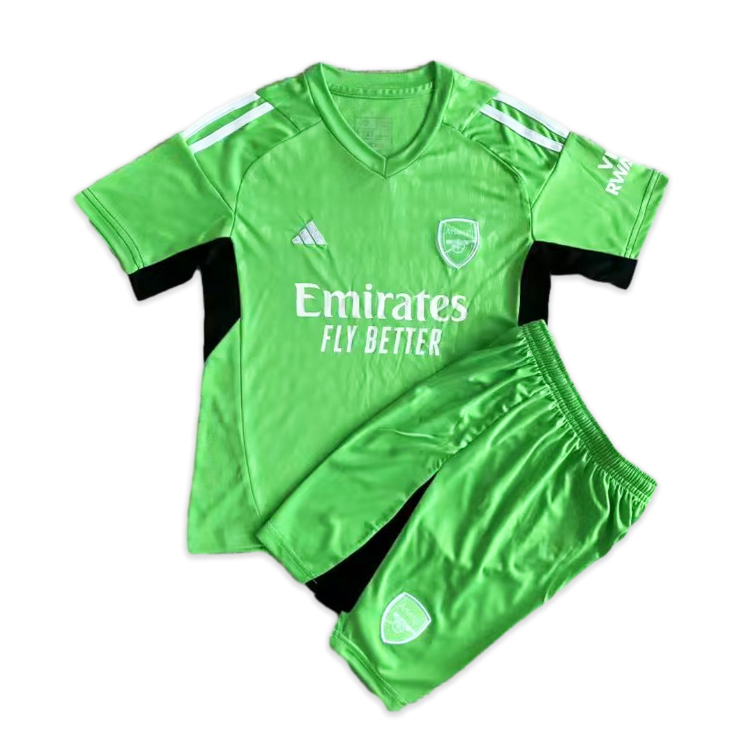 Arsenal 23-24 Green Goalkeeper Men's Adult Jersey Set - Fans Version - SOCCERDEALSHOP