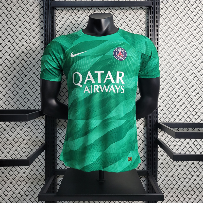 23/24 Paris Saint-Germain PSG Green Goalkeeper Jersey - Player Version - SOCCERDEALSHOP