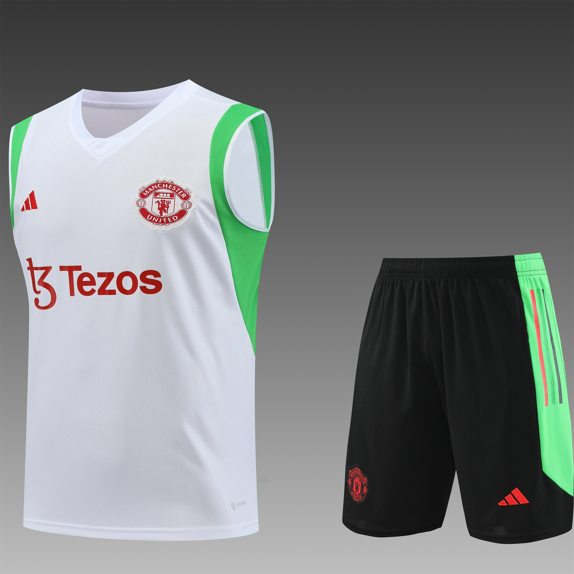 Manchester United 23-24 Vest Training Set White - SOCCERDEALSHOP