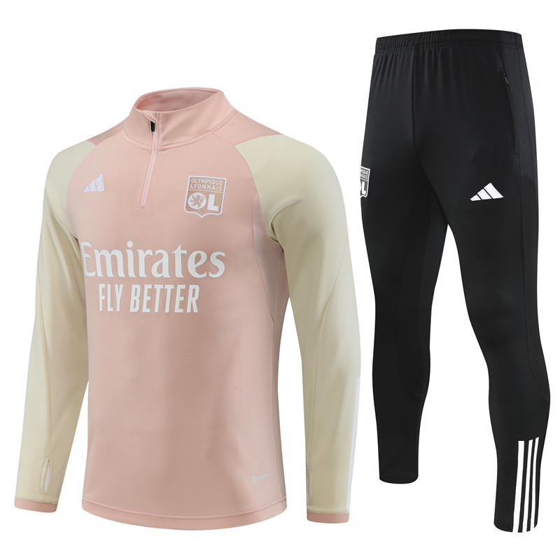 Lyon 23-24 Kids Long Sleeve Training Set Light Pink - SOCCERDEALSHOP